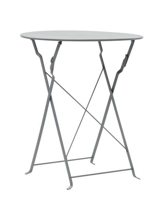 3dílný bistro set ocelový černý
