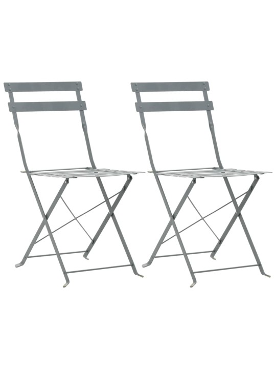 3dílný bistro set ocelový černý