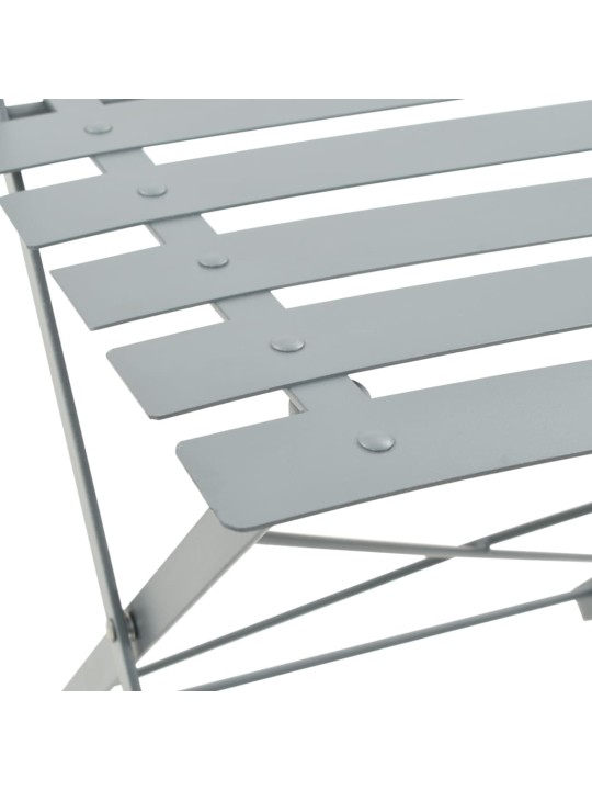 3dílný bistro set ocelový černý