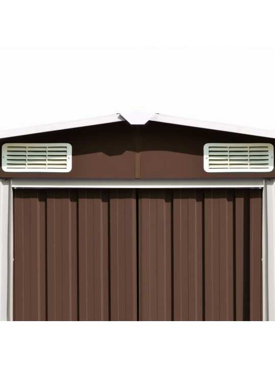 Zahradní domek 257 x 580 x 181 cm kovový hnědý