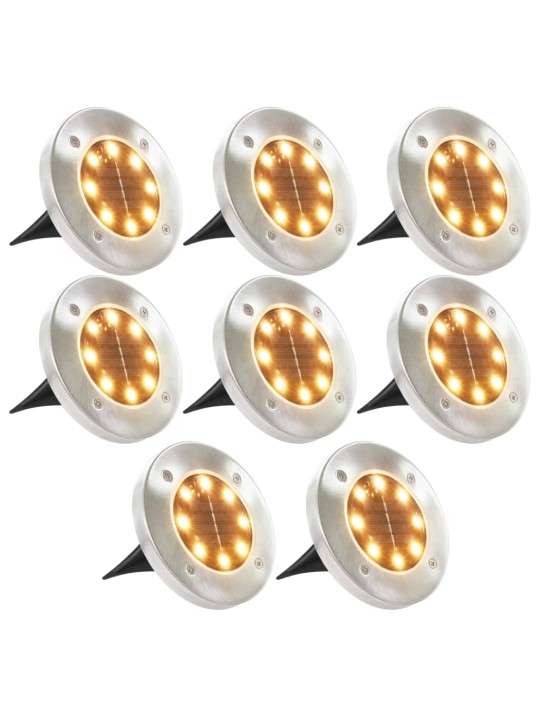 Solární světlo k zapíchnutí do země 8 ks LED teplé bílé