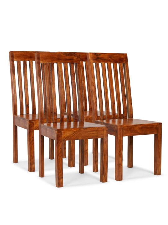 Jídelní židle 4 ks masivní dřevo moderní