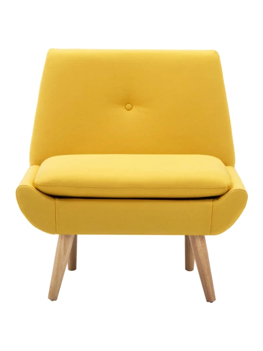 Křeslo žluté textil