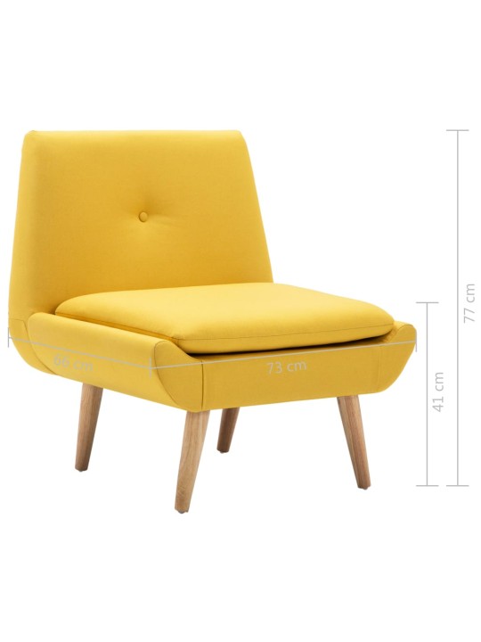 Křeslo žluté textil