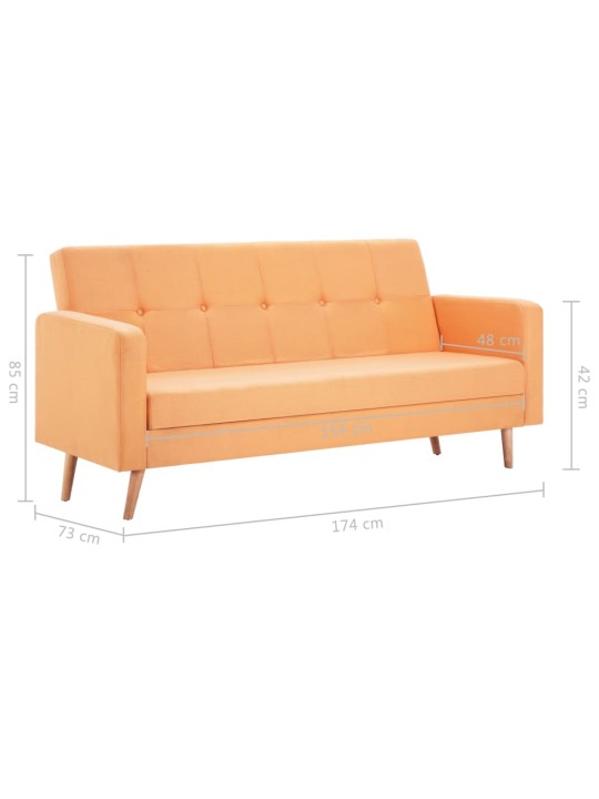 Pohovka textil oranžová