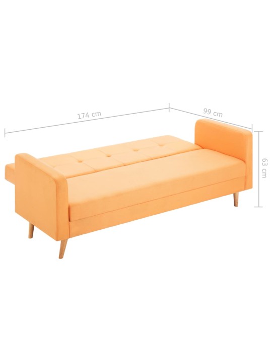 Pohovka textil oranžová
