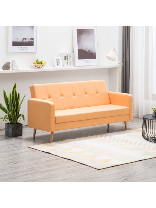 Pohovka textil oranžová