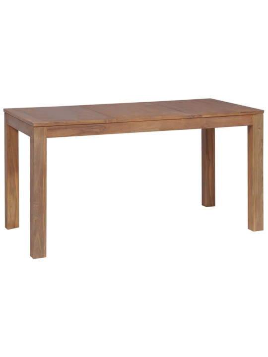 Jídelní stůl masivní teak s přírodním povrchem 140 x 70 x 76 cm