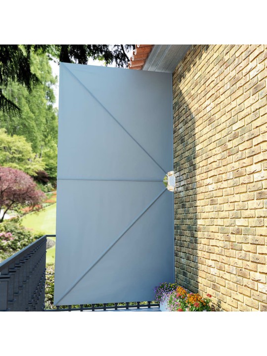 Skládací zástěna na terasu šedá 400 x 200 cm