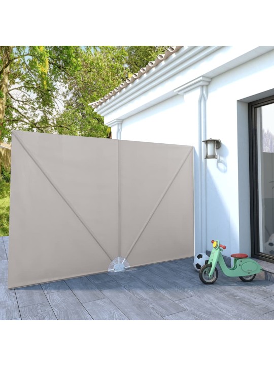 Skládací zástěna na terasu krémová 300 x 200 cm