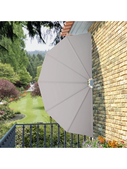 Skládací zástěna na terasu krémová 160 cm
