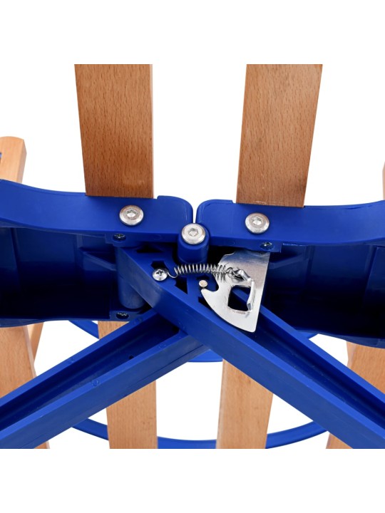 Skládací sněžné sáně s opěradlem dřevěné 119 cm