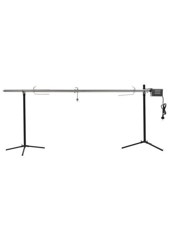 Grilovací rožeň s motorkem nerezová ocel 207 x 45 x 81 cm