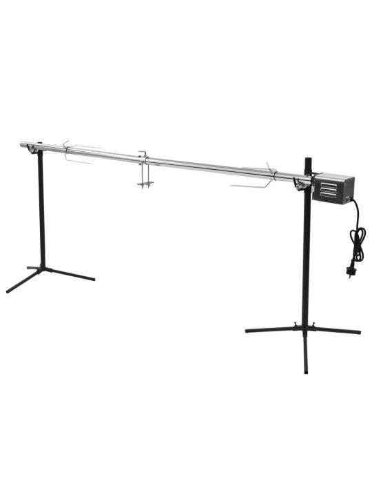 Grilovací rožeň s motorkem nerezová ocel 207 x 45 x 81 cm