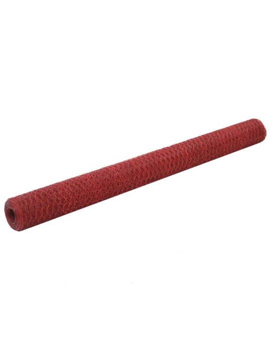 Pletivo ke kurníku ocel PVC vrstva 25 x 1,5 m červené