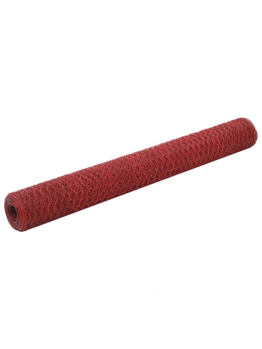 Pletivo ke kurníku ocel PVC vrstva 25 x 1,2 m červené