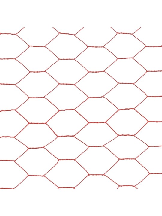 Pletivo ke kurníku ocel PVC vrstva 25 x 1,2 m červené