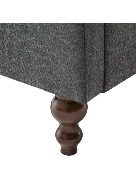 Křeslo tmavě šedé textil