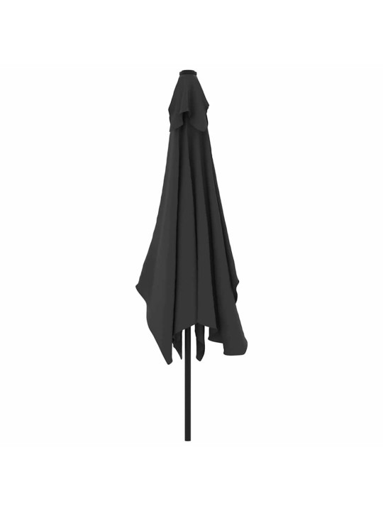 Zahradní slunečník s kovovou tyčí 300 x 200 cm antracitový