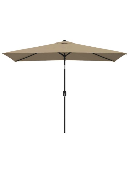 Zahradní slunečník s kovovou tyčí 300 x 200 cm taupe