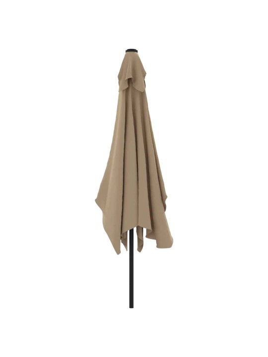 Zahradní slunečník s kovovou tyčí 300 x 200 cm taupe