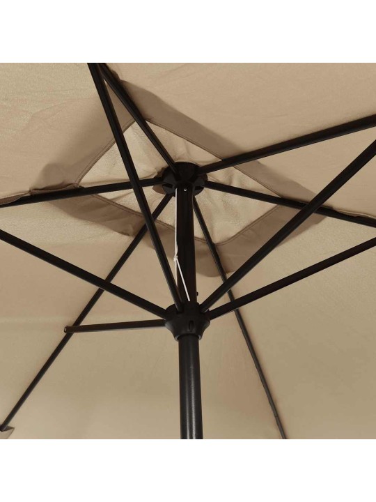Zahradní slunečník s kovovou tyčí 300 x 200 cm taupe