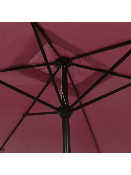 Zahradní slunečník s kovovou tyčí 300 x 200 cm bordó