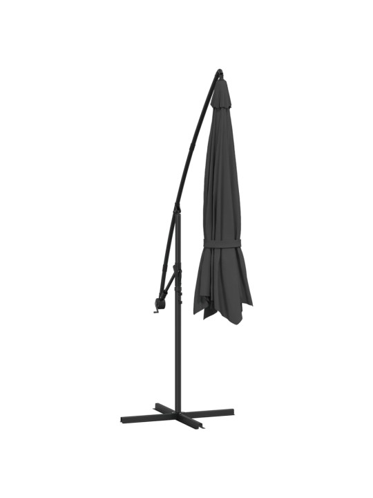 Boční zahradní slunečník s hliníkovou tyčí 350 cm antracitový