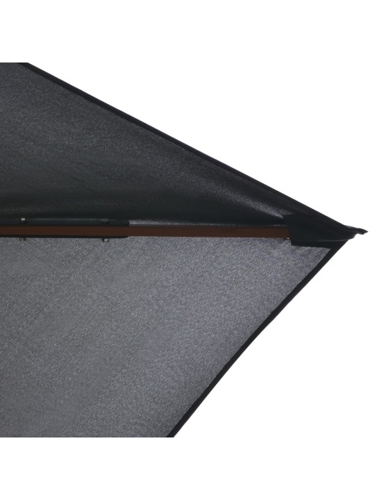 Zahradní slunečník s dřevěnou tyčí 200 x 300 cm antracitový