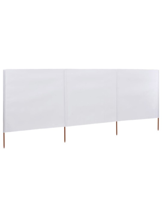 3dílná zástěna proti větru bílá 400 x 120 cm látková