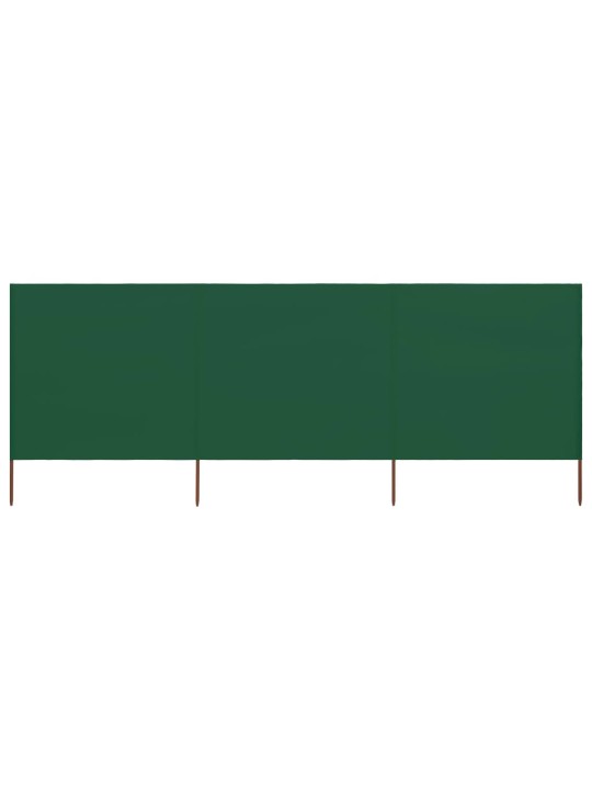 3dílná zástěna proti větru zelená 400 x 120 cm látková