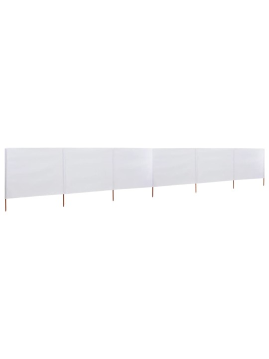 6dílná zástěna proti větru bílá 800 x 80 cm látková