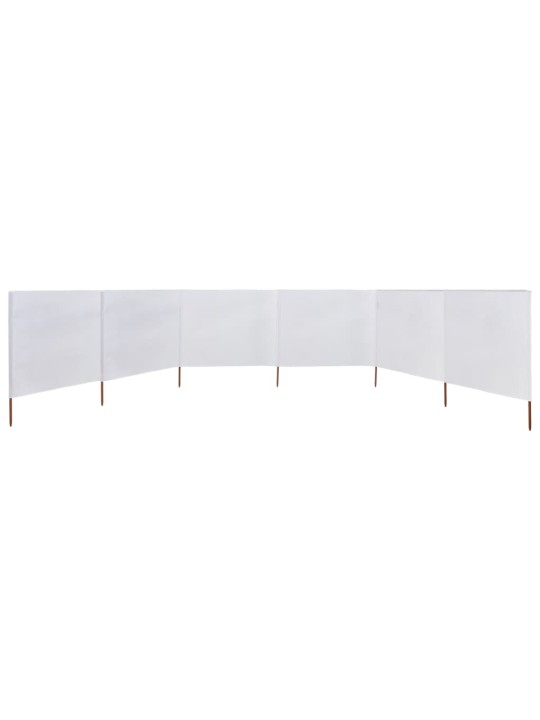 6dílná zástěna proti větru bílá 800 x 80 cm látková