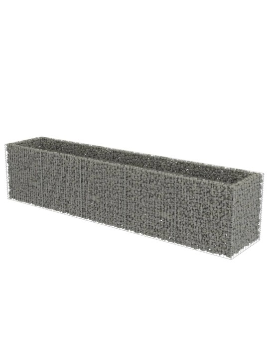 Gabionový vyvýšený záhon pozinkovaná ocel 450 x 90 x 100 cm