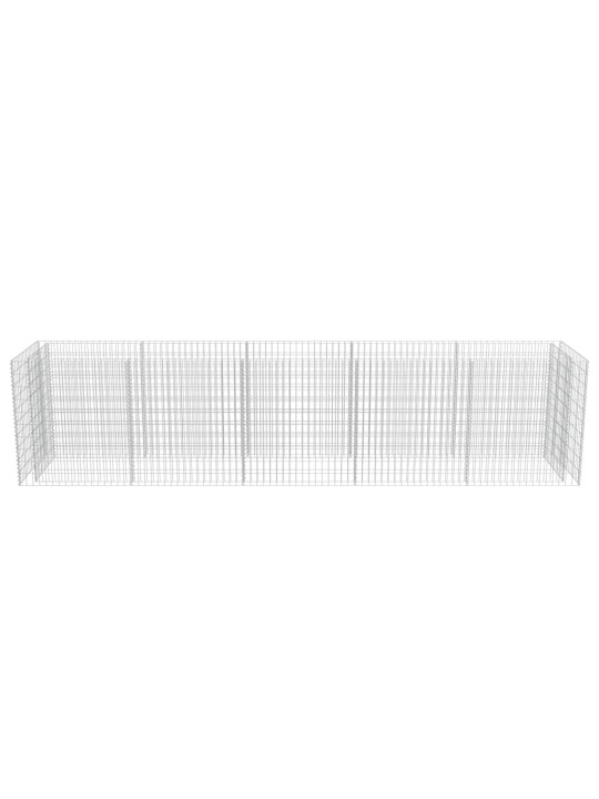 Gabionový vyvýšený záhon pozinkovaná ocel 450 x 90 x 100 cm