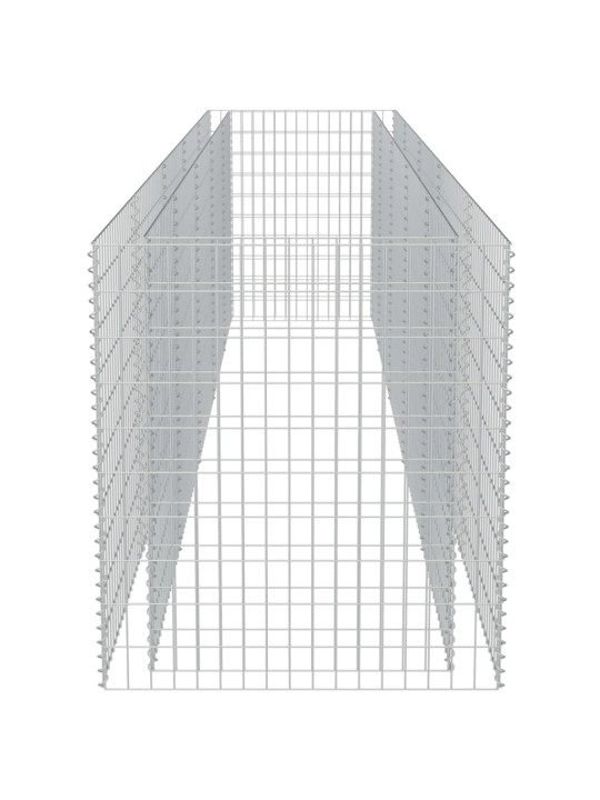 Gabionový vyvýšený záhon pozinkovaná ocel 450 x 90 x 100 cm