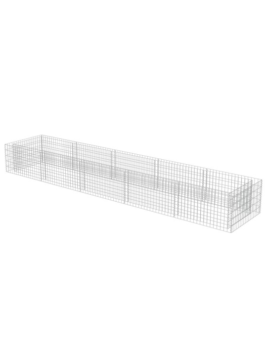 Gabionový vyvýšený záhon pozinkovaná ocel 450 x 90 x 50 cm