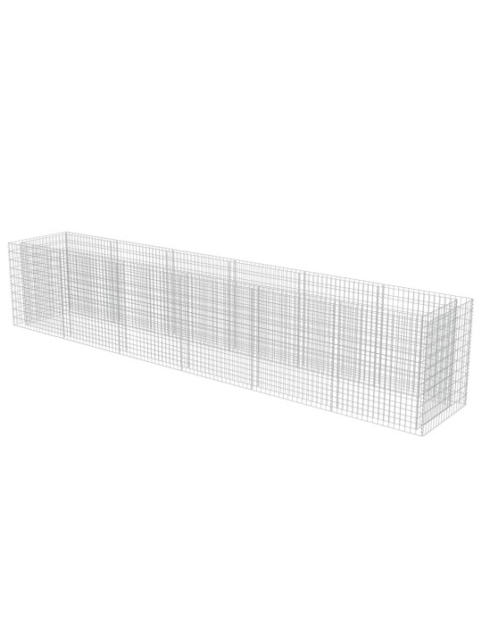 Gabionový vyvýšený záhon pozinkovaná ocel 540 x 90 x 100 cm