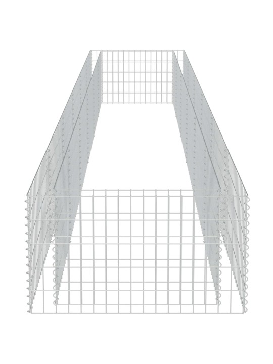 Gabionový vyvýšený záhon pozinkovaná ocel 540 x 90 x 50 cm
