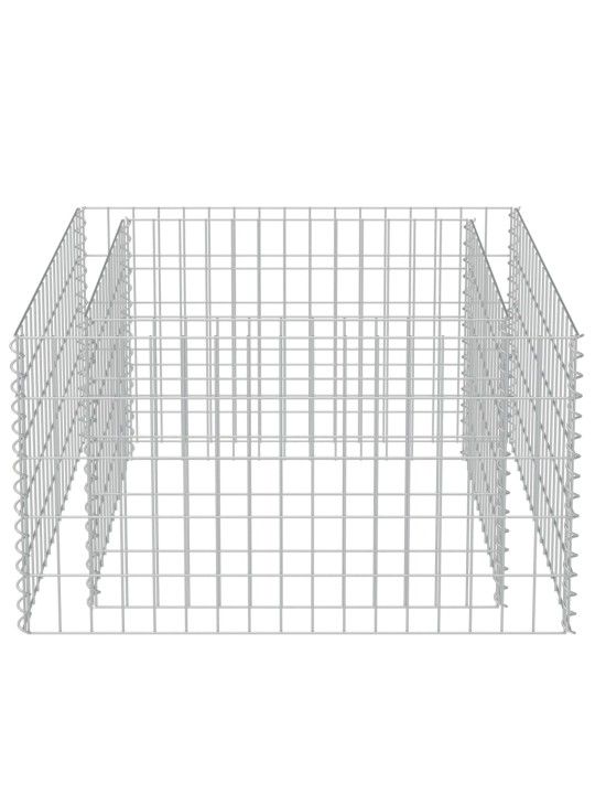 Gabionový vyvýšený záhon pozinkovaná ocel 90 x 90 x 50 cm
