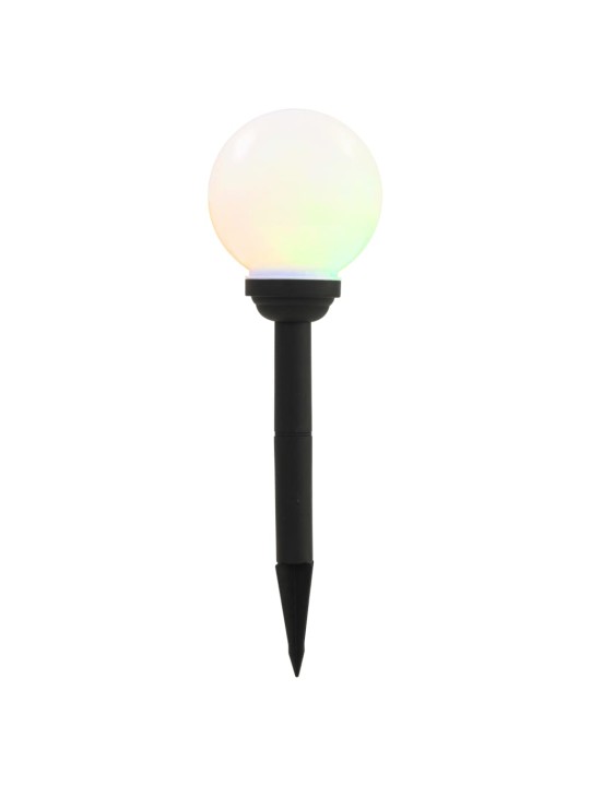 Zahradní solární lampy 4 ks LED kulovité 15 cm RGB
