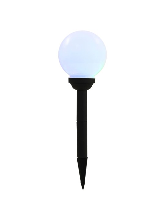 Zahradní solární lampy 4 ks LED kulovité 15 cm RGB