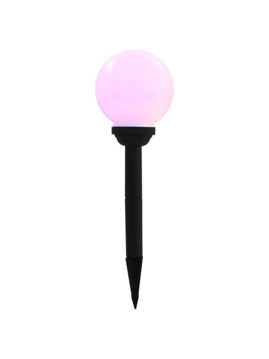 Zahradní solární lampy 4 ks LED kulovité 15 cm RGB
