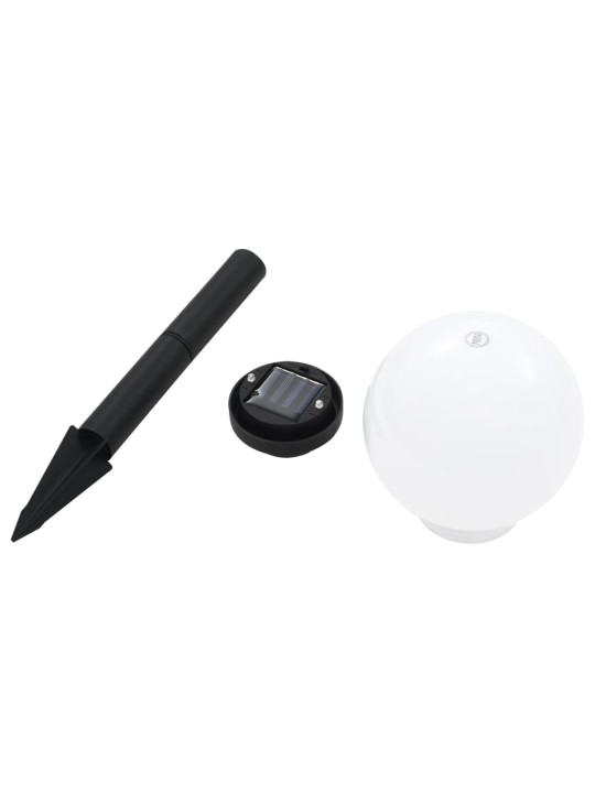 Zahradní solární lampy 4 ks LED kulovité 15 cm RGB