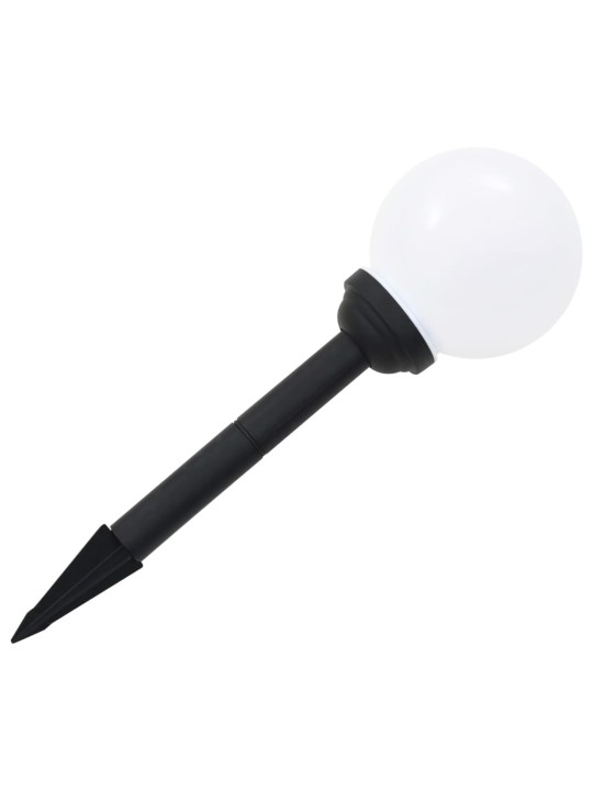 Zahradní solární lampy 4 ks LED kulovité 15 cm RGB