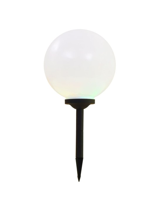 Zahradní solární lampy 2 ks LED kulovité 30 cm RGB