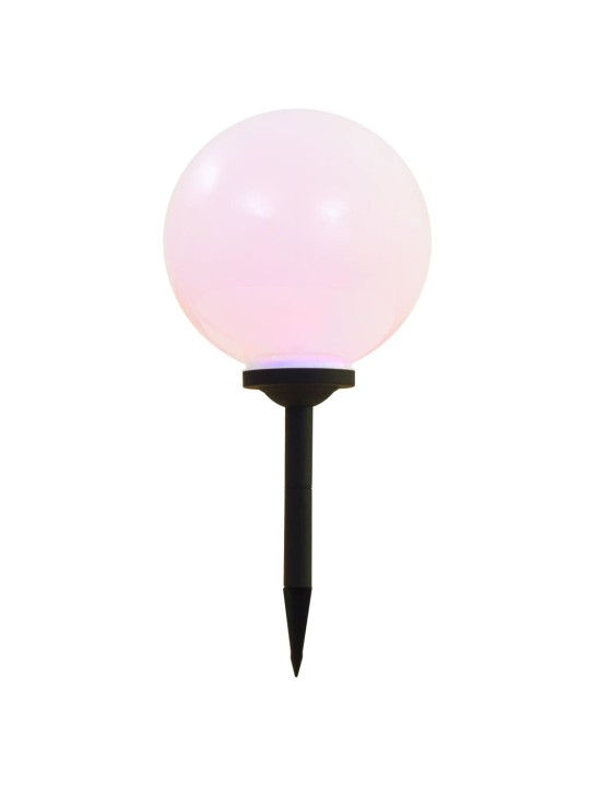 Zahradní solární lampy 2 ks LED kulovité 30 cm RGB