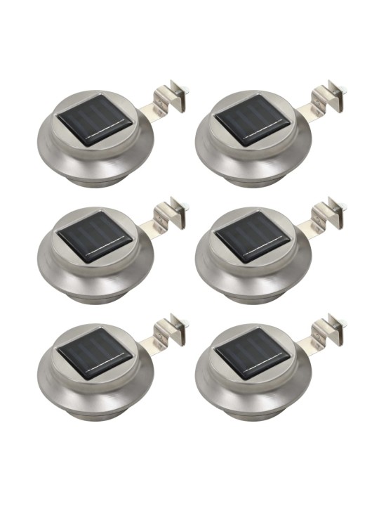 Zahradní solární lampy 6 ks LED kulaté 12 cm bílé
