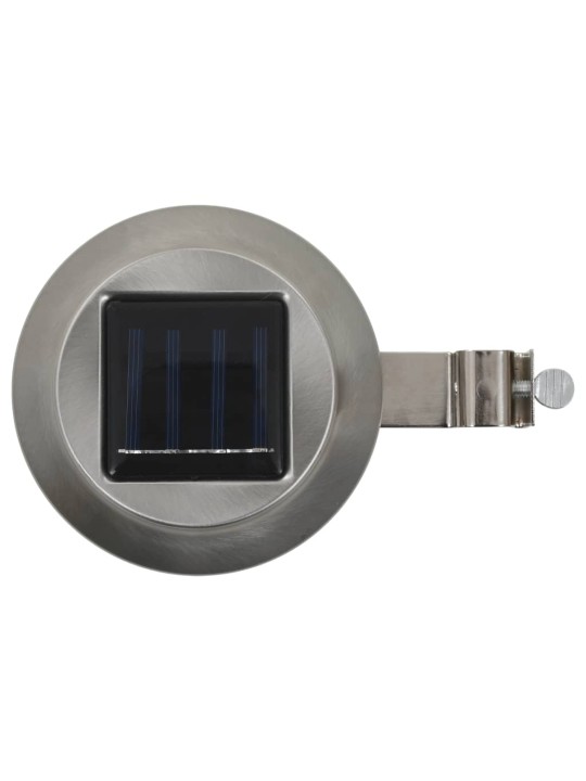 Zahradní solární lampy 6 ks LED kulaté 12 cm bílé