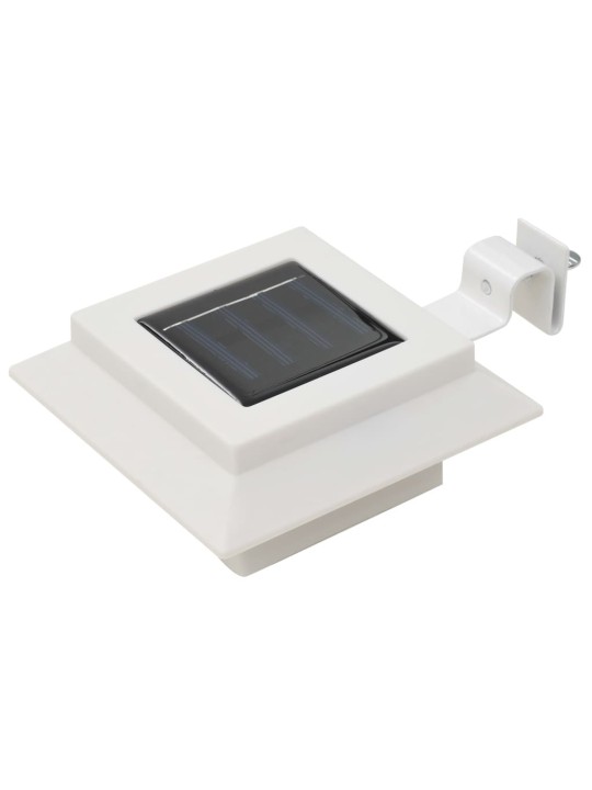 Zahradní solární lampy 6 ks LED čtvercové 12 cm bílé